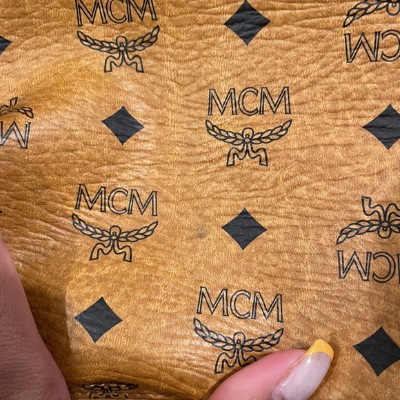 MCM Visetos Medium Sprinkle Stud Stark Backpack in Cognac - Picture 6 of 16